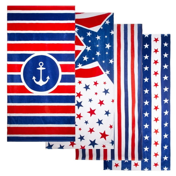 Retro American Flag Blanket Beach Towel Bath Towel 54 x 68 Huge Towel